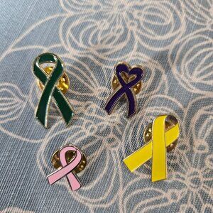 Four Ribbon Lapel Pins